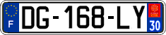 French license plate, SIV (ordinary)