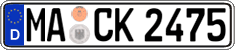 German license plate, Regular plates