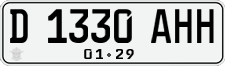 License plate of Indonesia, Regular plates