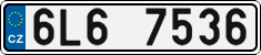 License plate of the Czech Republic, Cars (2001)