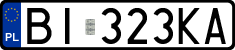 License plates of Poland, Regular car plates