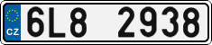 License plate of the Czech Republic, Cars (2001)