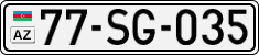 License plate of Azerbaijan, Cars
