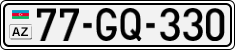 License plate of Azerbaijan, Cars