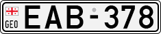 License plate of Georgia, Cars (1993)