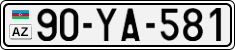 License plate of Azerbaijan, Cars