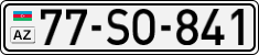 License plate of Azerbaijan, Cars