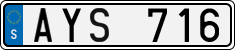 License plate of Sweden, Regular plates