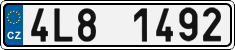 License plate of the Czech Republic, Cars (2001)