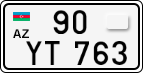 License plate of Azerbaijan, Cars