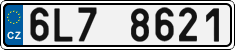 License plate of the Czech Republic, Cars (2001)