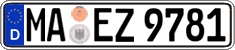 German license plate, Regular plates