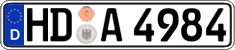 German license plate, Regular plates