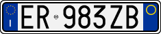 License plate of Italy, Cars (1994 year series)