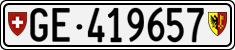 License plate of Switzerland, Cars