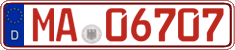 German license plate, Red license plates