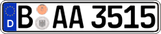 German license plate, Regular plates