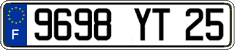 French license plate, FNI