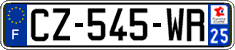 French license plate, SIV (ordinary)