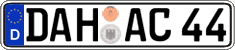 German license plate, Regular plates