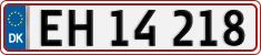 License plate of Denmark, Regular plates