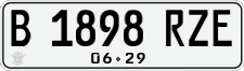 License plate of Indonesia, Regular plates