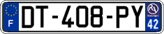 French license plate, SIV (ordinary)