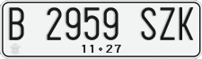 License plate of Indonesia, Regular plates