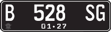 License plate of Indonesia, Regular plates