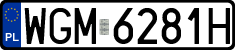 License plates of Poland, Regular car plates