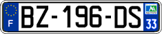 French license plate, SIV (ordinary)