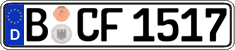 German license plate, Regular plates