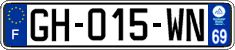 French license plate, SIV (ordinary)