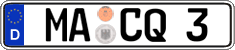 German license plate, Regular plates