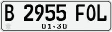 License plate of Indonesia, Regular plates