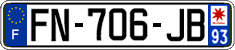 French license plate, SIV (ordinary)