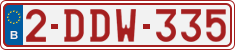 License plate of Belgium, Regular plates (2010)
