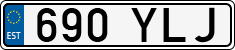 License plate of Estonia, Regular car plates