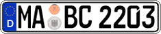 German license plate, Regular plates