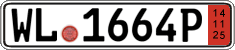 German license plate, Export transit plates