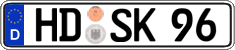 German license plate, Regular plates