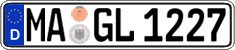German license plate, Regular plates