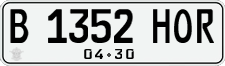 License plate of Indonesia, Regular plates