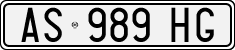 License plate of Italy, Cars (1994 year series)