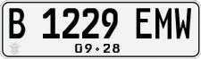 License plate of Indonesia, Regular plates