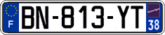 French license plate, SIV (ordinary)