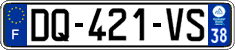 French license plate, SIV (ordinary)
