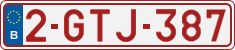 License plate of Belgium, Regular plates (2010)
