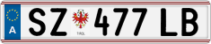License plate of Austria, Regular plates