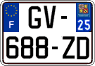 French license plate, SIV (ordinary)
